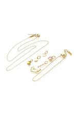 Set colier și brățară cu pandantiv inimă și zirconii, placat cu aur 14K