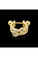 Cercel piercing pentru nas placat cu aur 18K, model inel decorativ