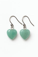 Cercei cu pandantiv din aventurin verde handmade