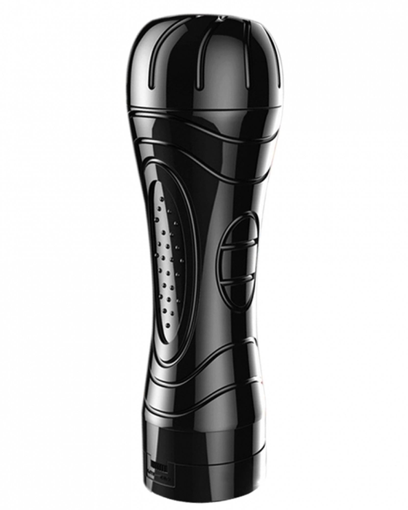 Masturbator vibrant de perete Power Escorts Quickies, negru, 25 cm