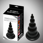 Plug anal Power Escorts Rocket Drill 18,5 cm Negru