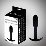 Plug anal Power Escorts Rocket Drill Negru 9,6 cm