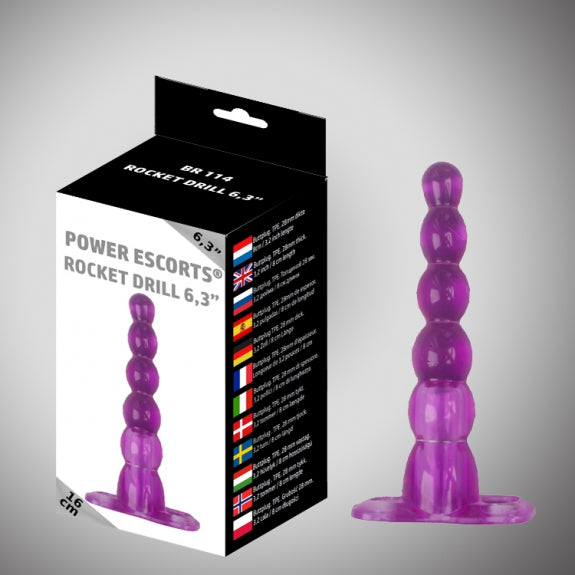 Plug anal Power Escorts Rocket Drill Violet 16 cm