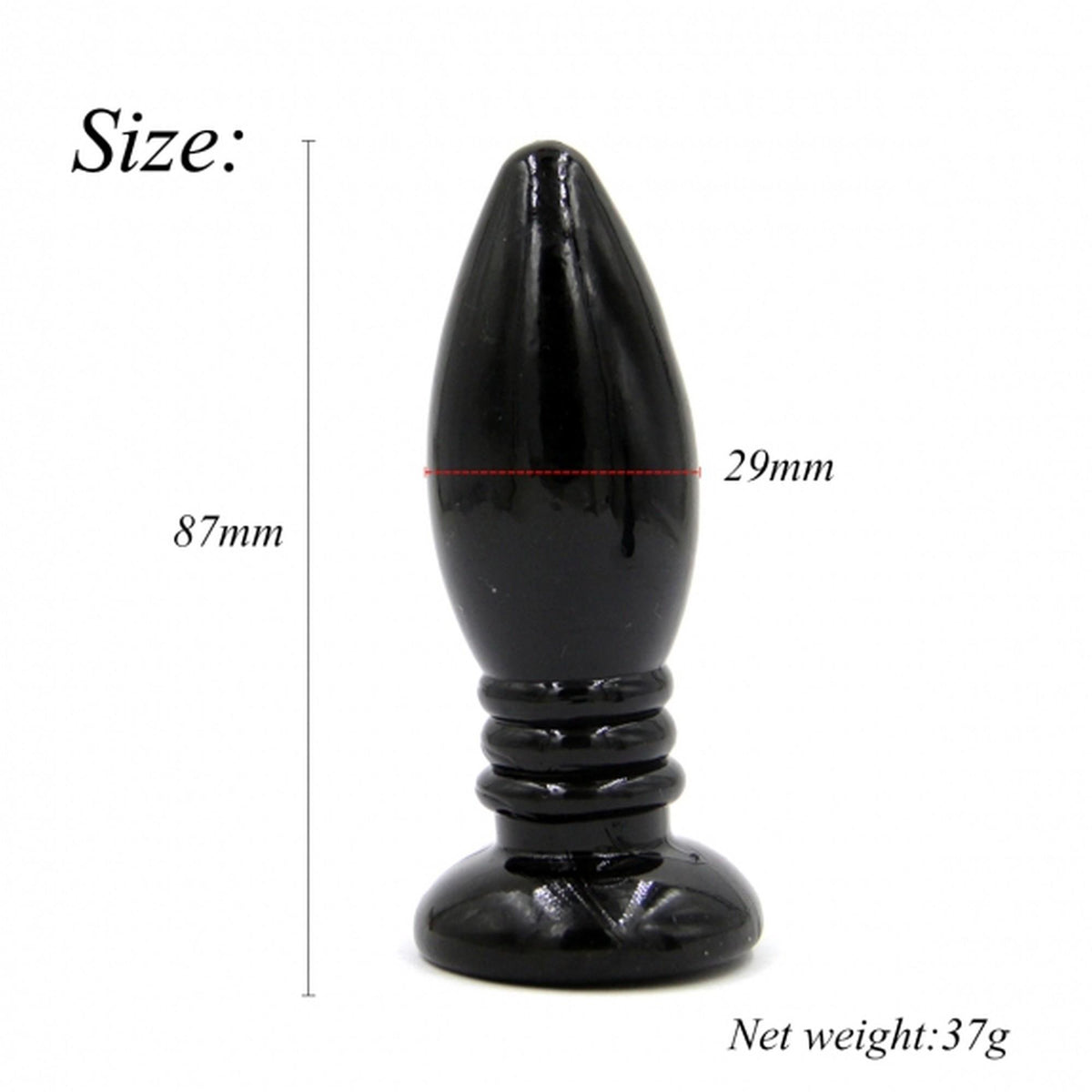 Plug anal Power Escorts Rocket Drill Negru 8,7 cm