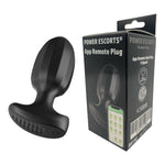 Dop anal vibrant Power Escorts din silicon, negru, cu aplicație USB