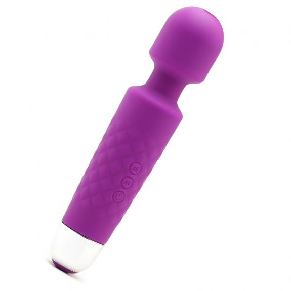 Aparat de masaj din silicon Iwand Power Escorts, reîncărcabil, violet, 20 cm