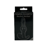 Dop anal flexibil Rocket Anchor Power Escorts, negru, 8,5 cm