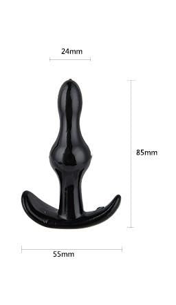 Dop anal flexibil Rocket Anchor Power Escorts, negru, 8,5 cm