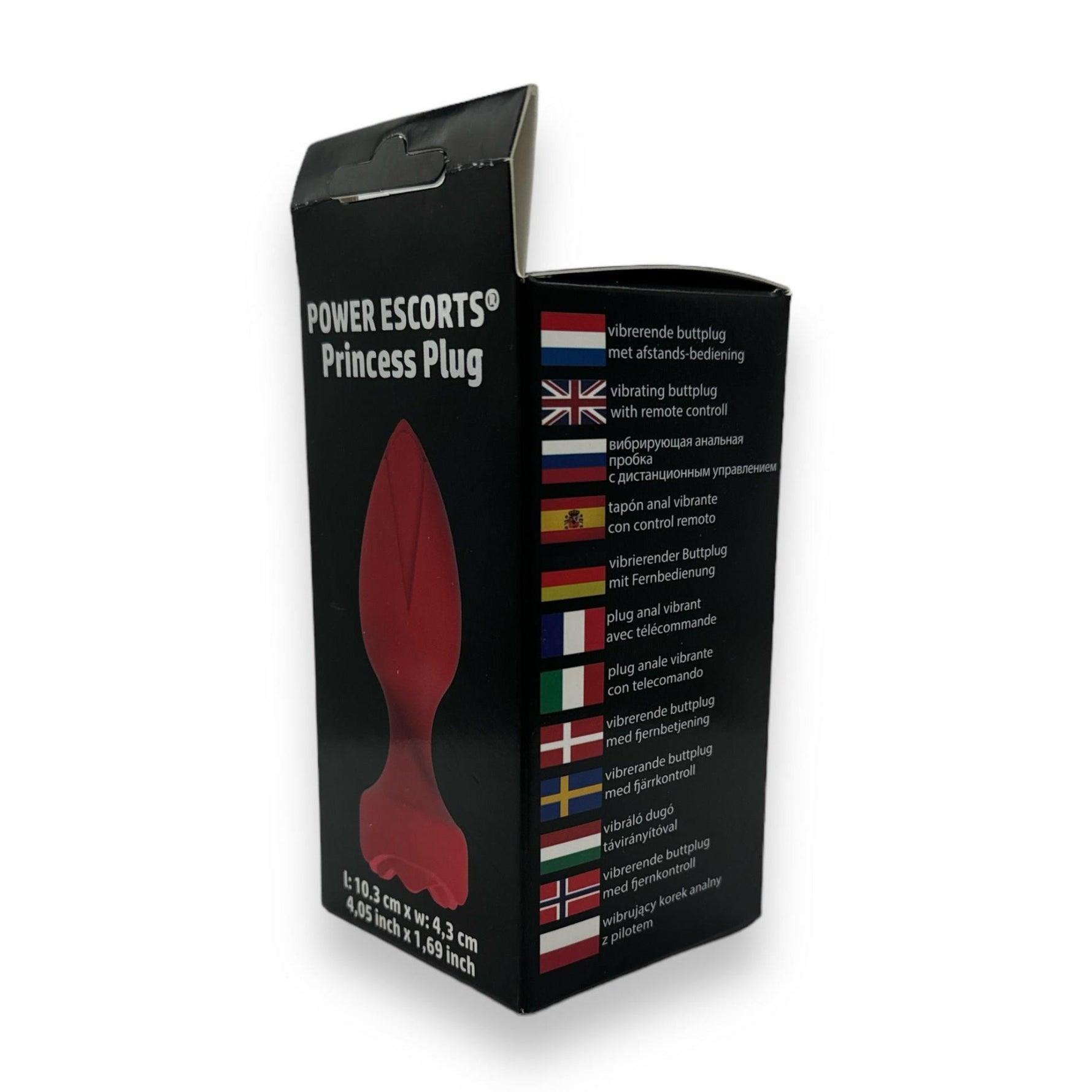 Plug anal vibrant Power Escorts Princess, negru, USB, 10 funcții