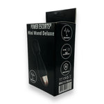 Mini vibrator cu baghetă Power Escorts, silicon, negru, USB, 11,6 cm