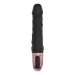 Vibrator realist Driller De Luxe Power Escorts, negru, USB, 21 cm