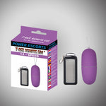 Ou vibrant cu telecomandă Power Escorts, violet, 12 viteze
