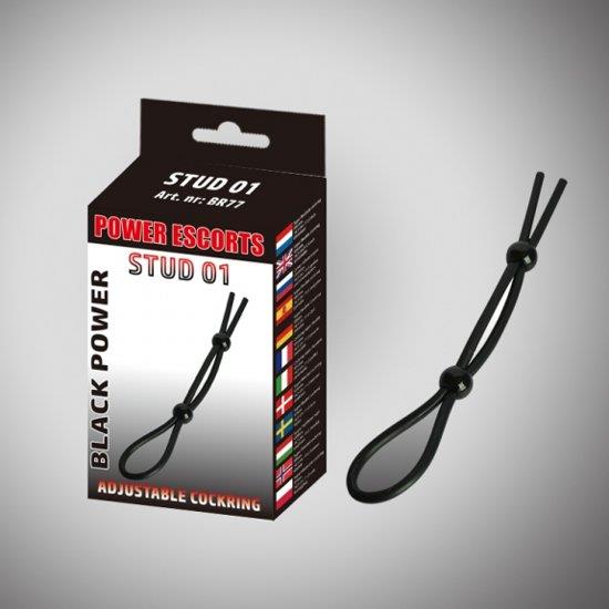Inel reglabil pentru penis Stud 01 Power Escorts, negru