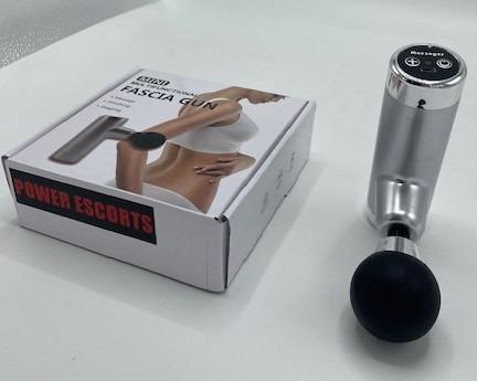 Mini aparat de masaj Power Escorts argintiu 25 cm