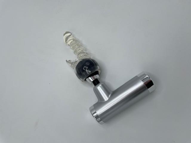 Mini aparat de masaj Power Escorts argintiu 25 cm