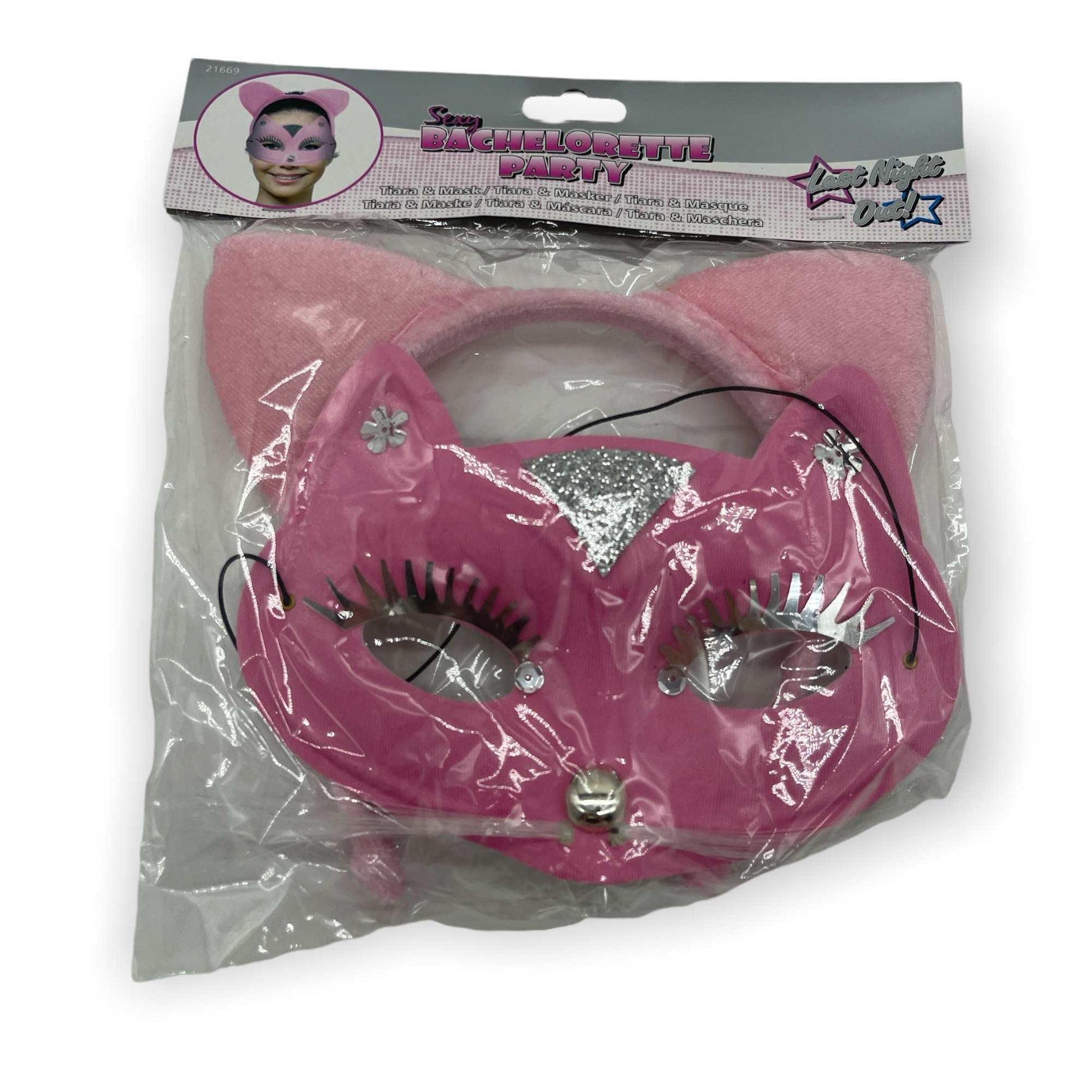 Mască de rol Kitty Set Kinky Pleasure, roz, universală