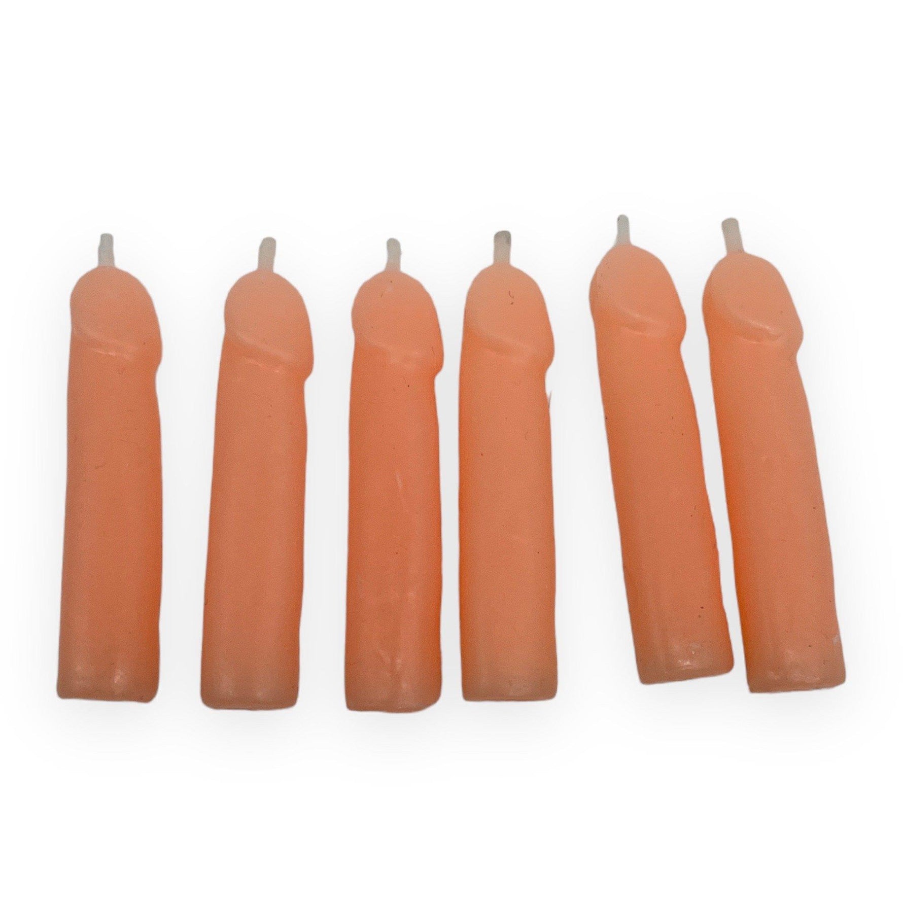 Lumânări pentru penis Kinky Pleasure, culoarea pielii, 6 buc.