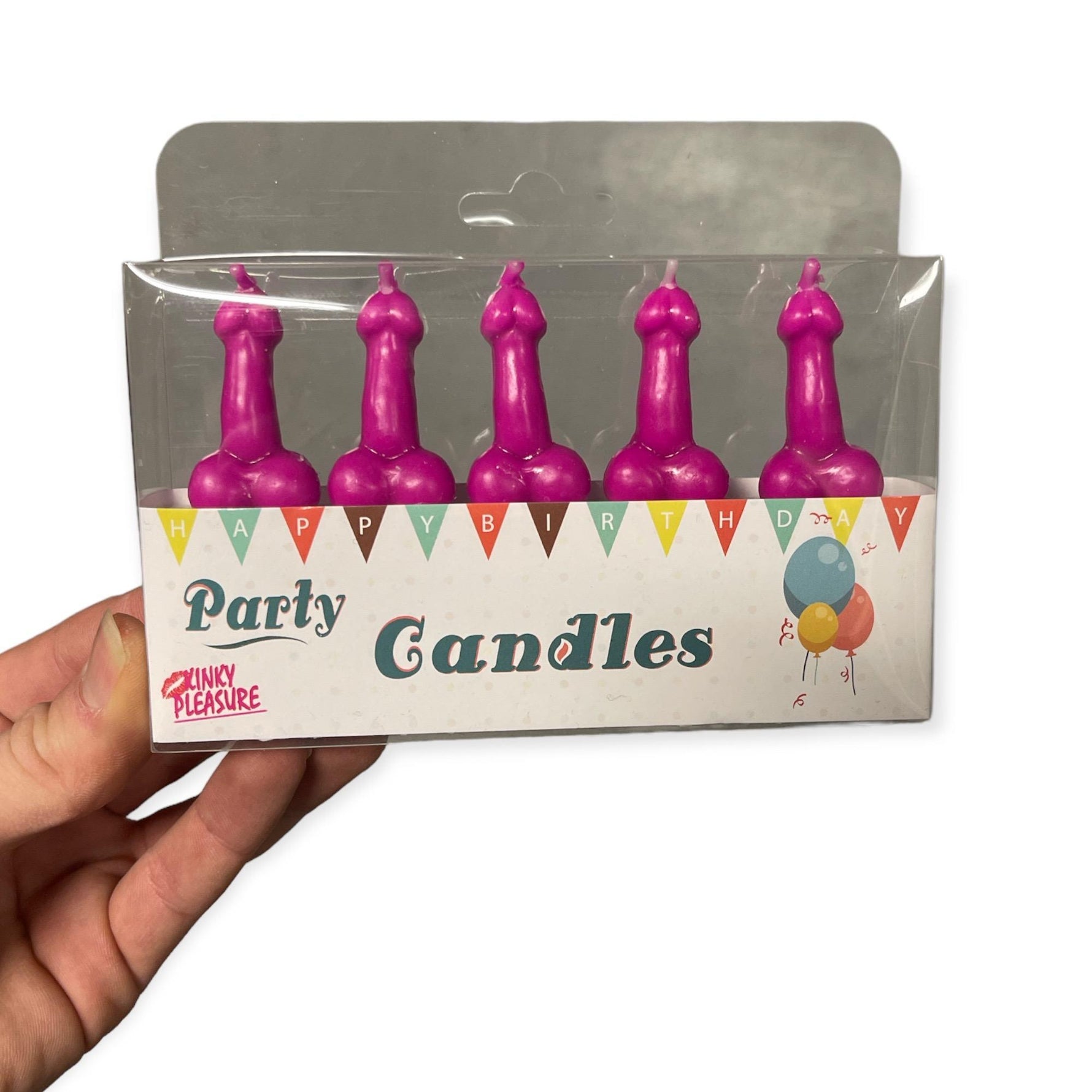 Lumânări pentru penis Kinky Pleasure roz, 5 buc.