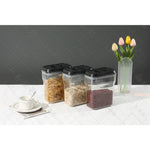 Recipient din Plastic, Flippy, pentru Alimente/Obiecte, Inchidere Ermetica Rotire 90 grade, 2l, 20.5 x 10.5 x 27 cm,