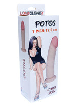 Dildo realist din piele cibernetică moale 18 cm cu ventuză