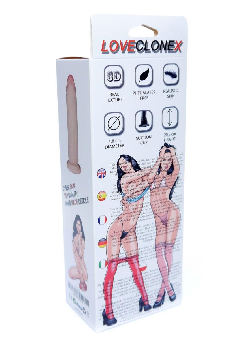 Dildo realist din piele cibernetică moale 18 cm cu ventuză