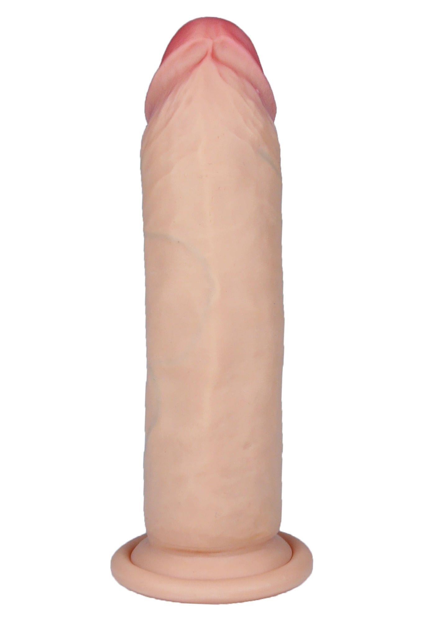 Dildo realist din piele cibernetică moale 18 cm cu ventuză