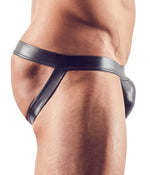 Pantaloni sport elastici Svenjoyment pentru bărbați, negru lucios XL