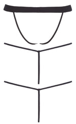 Set de 3 chiloți tanga negri cu aspect ud Svenjoyment SL
