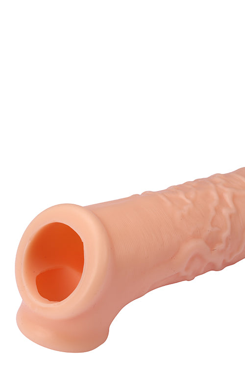 Extensie RealStuff din silicon cu curea pentru bilă 17 cm