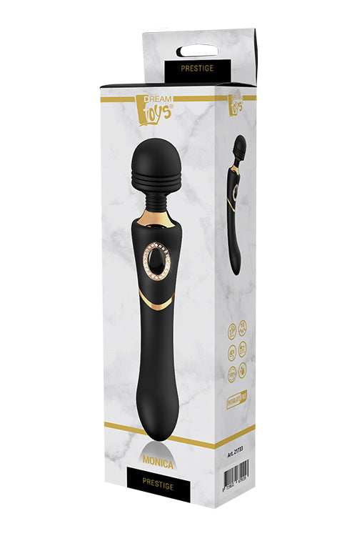 Vibrator baghetă Monica Prestige negru USB 24 cm