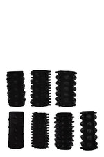 Manșoane pentru penis Dream Toys All Time Favorites, pachet de 7, negru