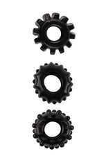 Inele pentru penis TPE Dream Toys, set de 3, negre, All Time Favorites