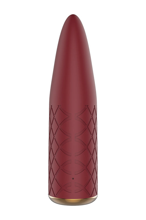 Vibrator mini Marly Romance, din silicon, cu USB, culoare vișinie, pentru vise