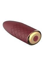 Vibrator mini Marly Romance, din silicon, cu USB, culoare vișinie, pentru vise