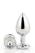 Plug anal din aluminiu Gleaming Love, argintiu, mediu