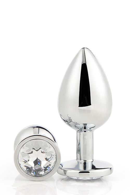 Plug anal din aluminiu Gleaming Love, argintiu, mediu