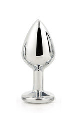 Plug anal din aluminiu Gleaming Love, argintiu, mediu