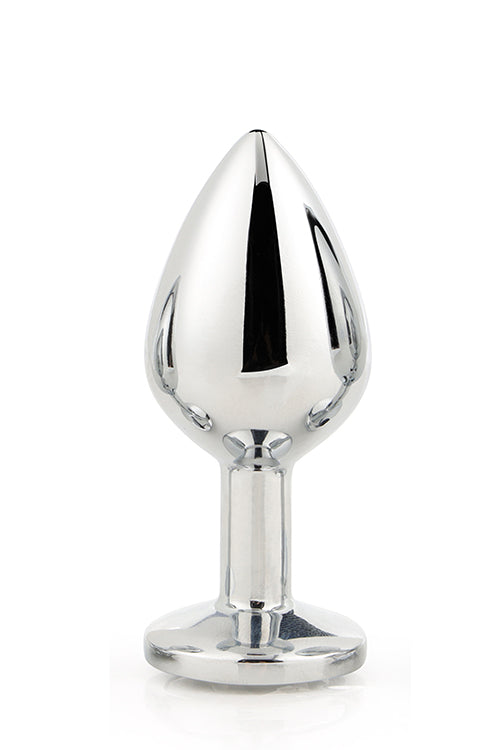 Plug anal din aluminiu Gleaming Love, argintiu, mediu