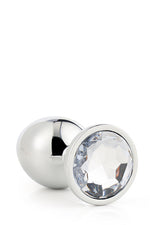Plug anal din aluminiu Gleaming Love, argintiu, mediu