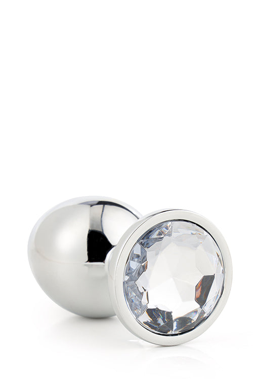 Plug anal din aluminiu Gleaming Love, argintiu, mediu