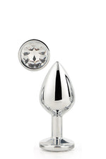 Plug anal din aluminiu Gleaming Love, argintiu, mediu
