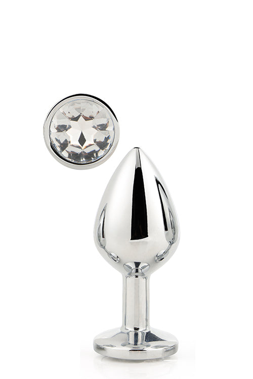 Plug anal din aluminiu Gleaming Love, argintiu, mediu