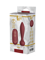Plug anal vibrant din silicon, culoare vișinie, cu telecomandă USB, Romance Romy