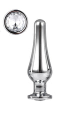 Plug anal Gleaming Love din aluminiu argintiu 11 cm