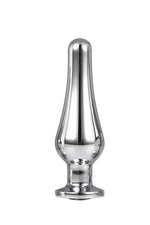 Plug anal Gleaming Love din aluminiu argintiu 11 cm