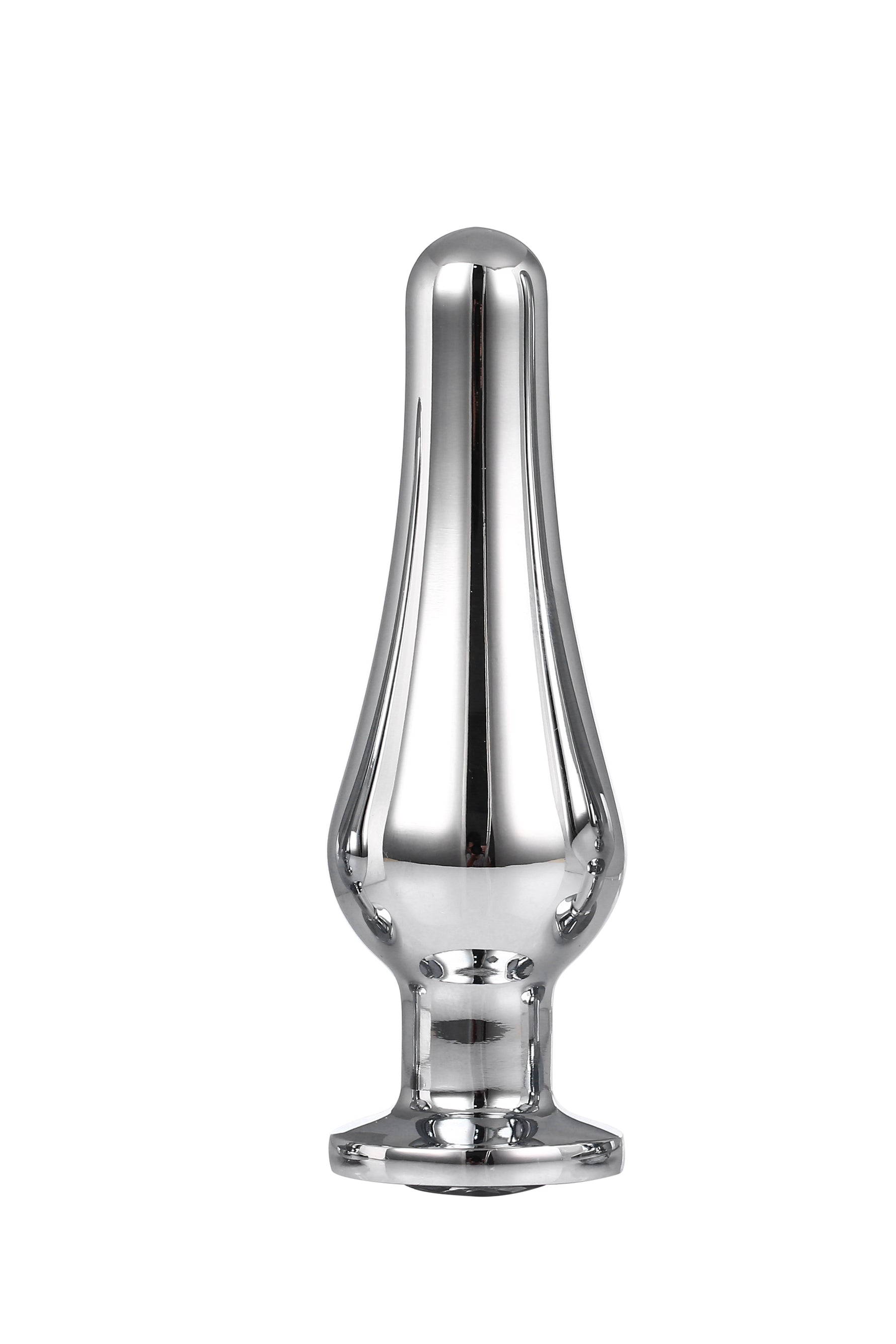 Plug anal Gleaming Love din aluminiu argintiu 11 cm