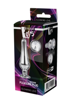 Plug anal Gleaming Love din aluminiu argintiu 11 cm