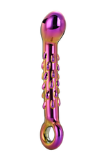 Dildo Dream Toys Glamour din sticlă cu nervuri 18 cm
