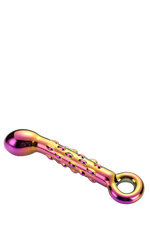 Dildo Dream Toys Glamour din sticlă cu nervuri 18 cm
