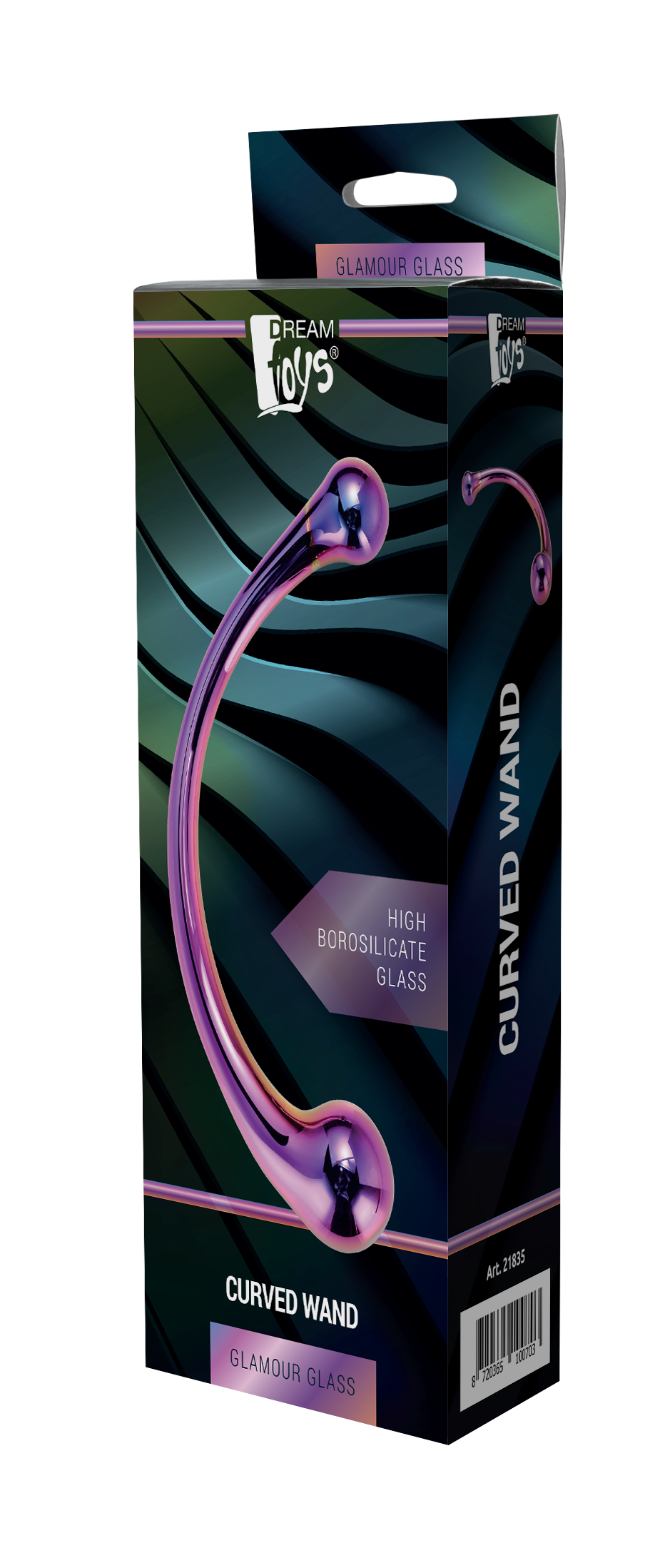 Dildo din sticlă curbată Glamour Dream Toys 17 cm